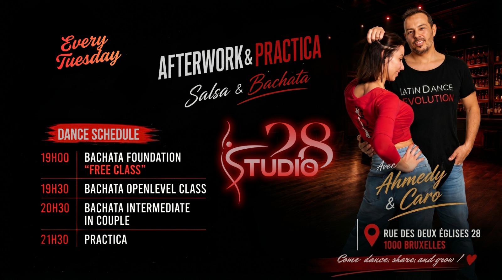 Tuesday 𝔸𝕗𝕥𝕖𝕣 𝕎𝕠𝕣𝕜 Salsa&Bachata photo