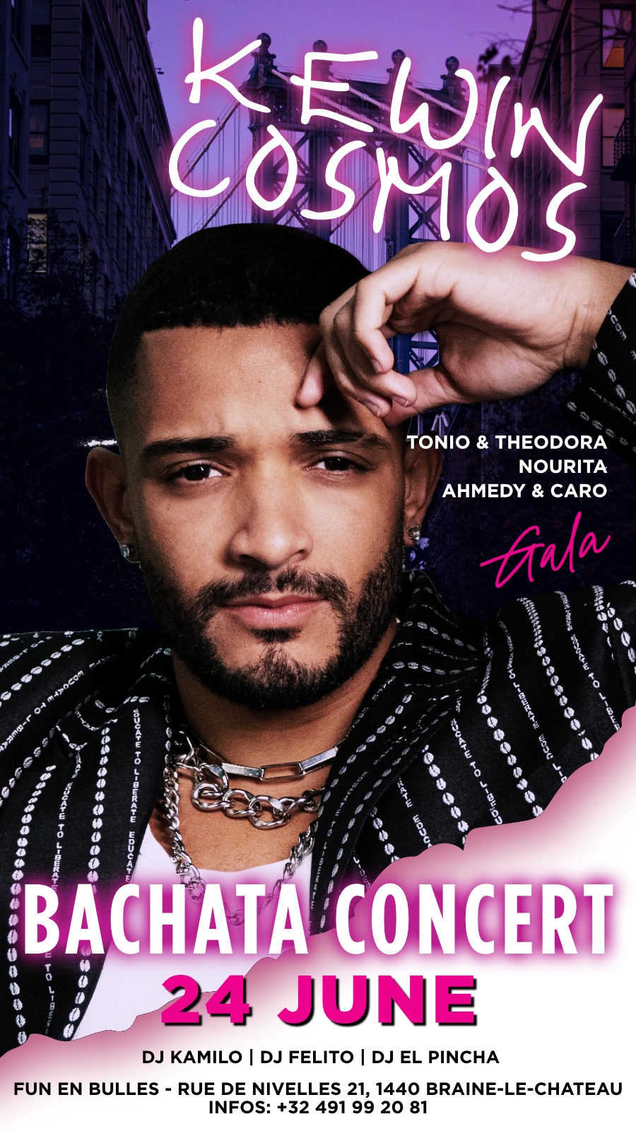 Kewin Cosmos Live concert & Bachata gala in Belgium photo